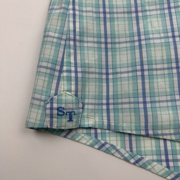 Southern Tide Multicolor Plaid Button Up Shirt Long Sleeve Cotton Sz M Stretch - Picture 15 of 16